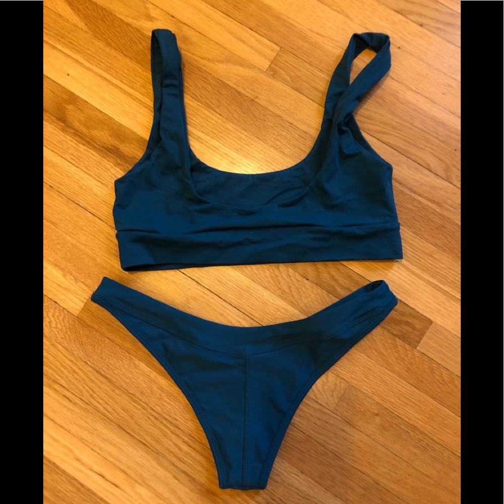 Fae cheeky teal bikini